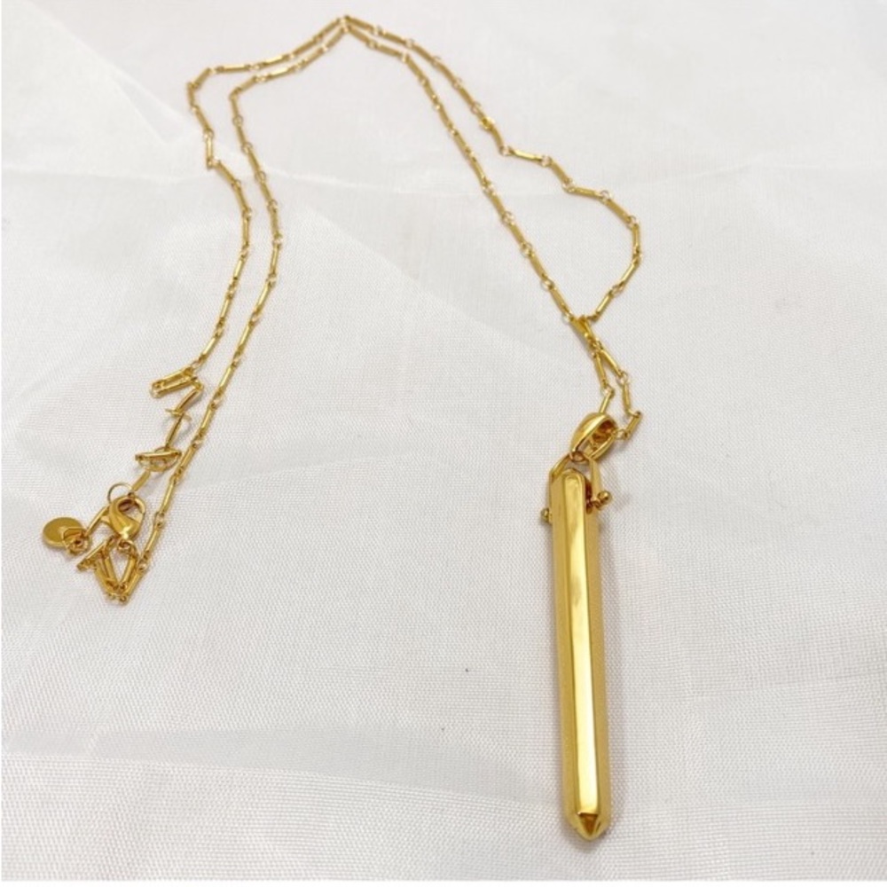 Stella & Dot 12k Gold Plated Prism Necklace